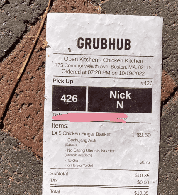 Grubhub Order